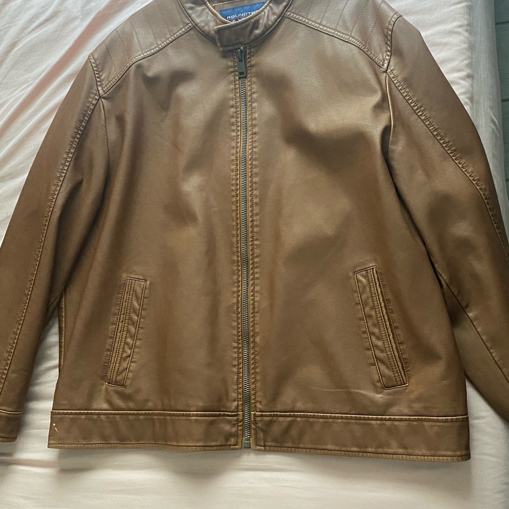 Roundtree & Yorke Tan Leather Jacket